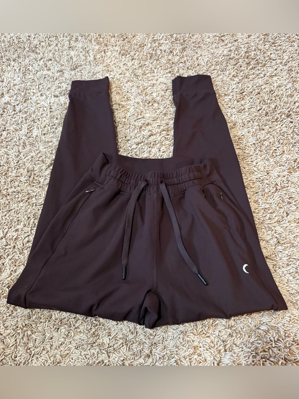 ZYIA Bark Confluence Zipper Joggers Women’s size small brown